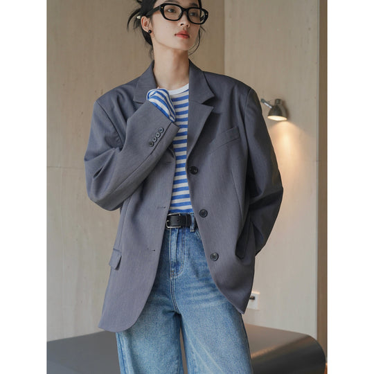 Damen Lockeres Tailoring-Sakko im Oversize-Cut mit fallender Schulter Shop Nory