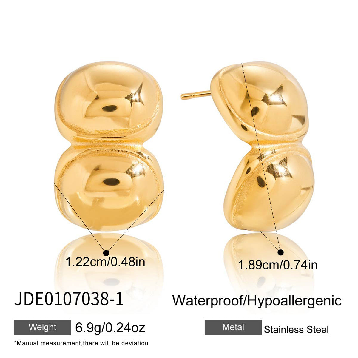 Damen Armreif aus hypoallergenem und wasserdichtem Edelstahl mit modernem Design Shop Nory