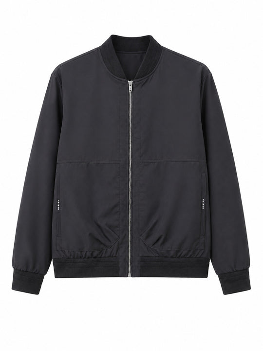 Herren Urbaner leichter Bomber mit durchgehendem Reißverschluss und Rippbündchen Shop Nory