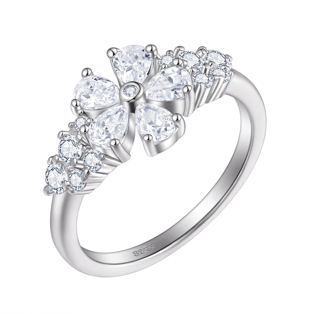 Damen eleganter Verlobungsring mit ovalem Design und funkelnden Zirkonia Shop Nory