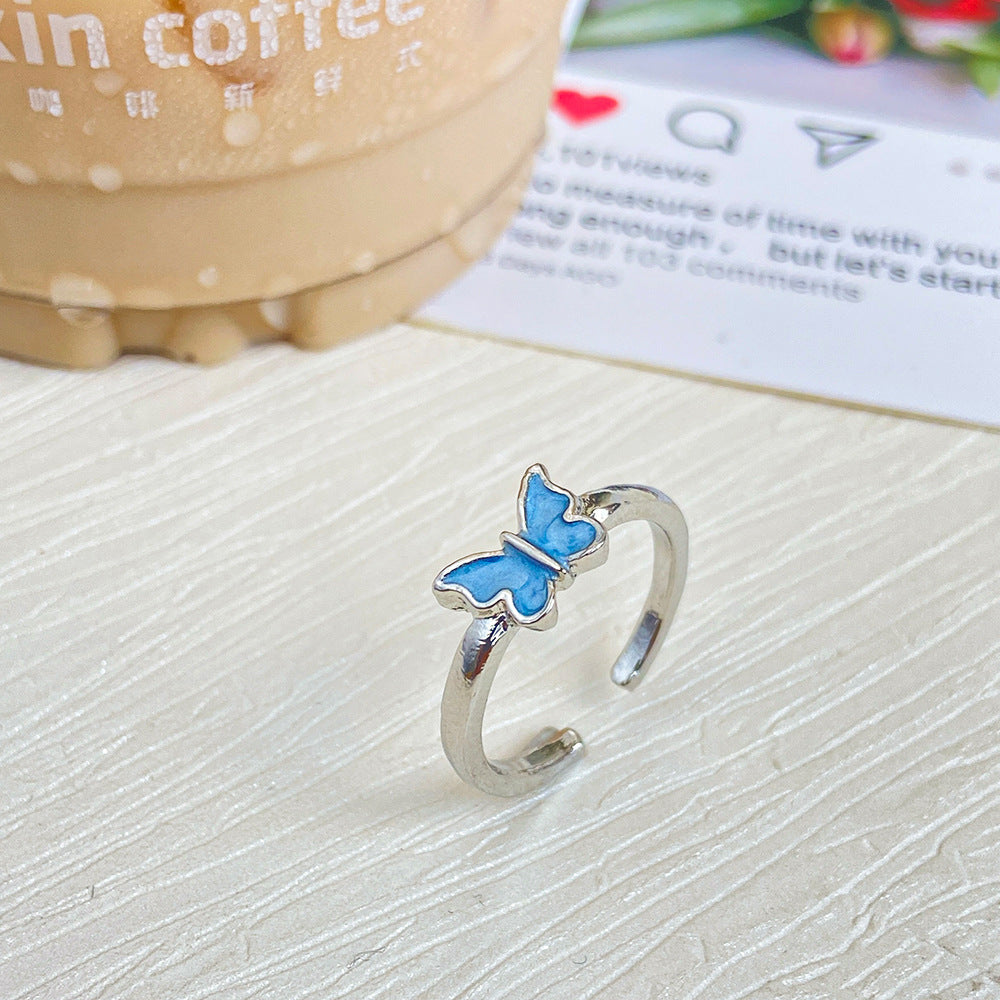 Damen Ring mit kunstvollem Schmetterlingsdesign Shop Nory