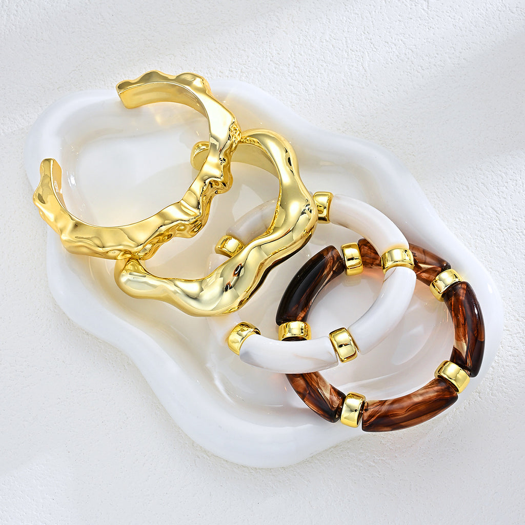 Damen Armreifen-Set mit eleganten strukturierten Designs Shop Nory