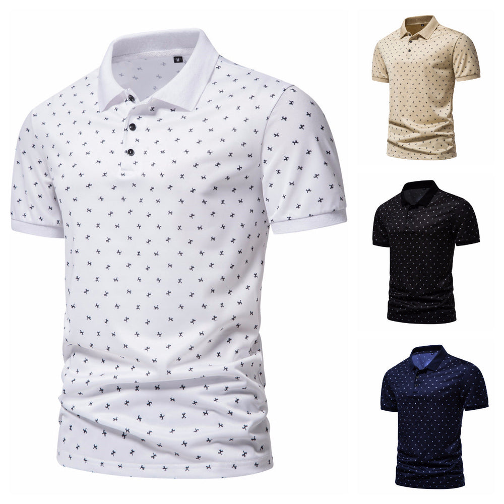 Herren Poloshirt mit modernem Muster und atmungsaktiven Eigenschaften