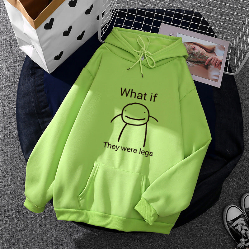 Damen nan übergroßer Kapuzenpullover mit Kängurutasche und humorvollem Comicprint Shop Nory