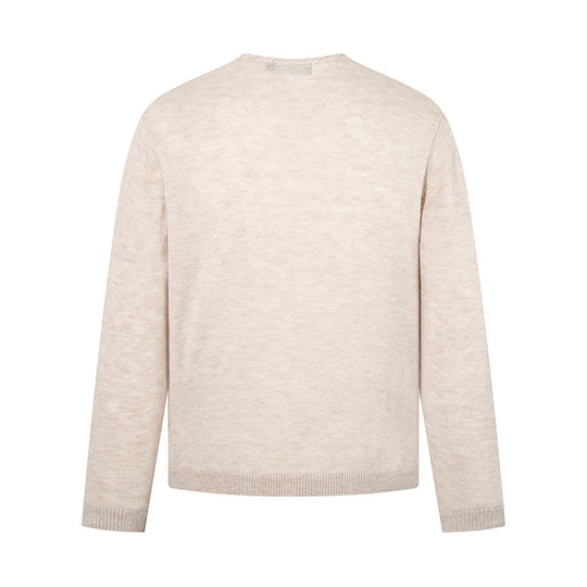 Herren Feinstrickpullover mit Rundhalsausschnitt, lockerer Passform und geripptem Saum Shop Nory
