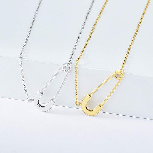 Damen Halskette mit sicherer Sicherheitsnadel und feinem Kettendesign Shop Nory