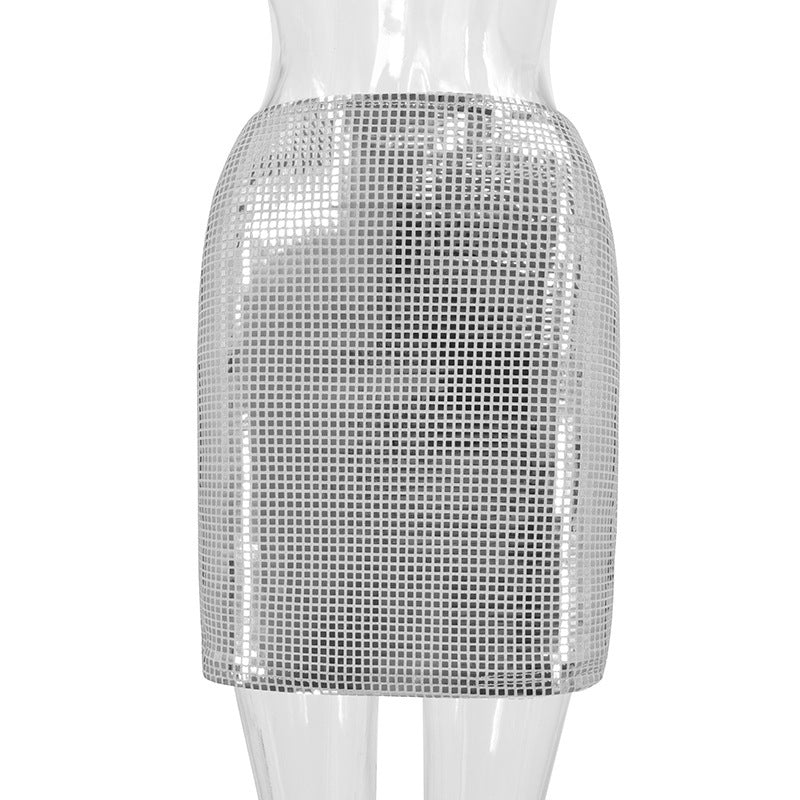 Damen Glitzernder Paillettenrock