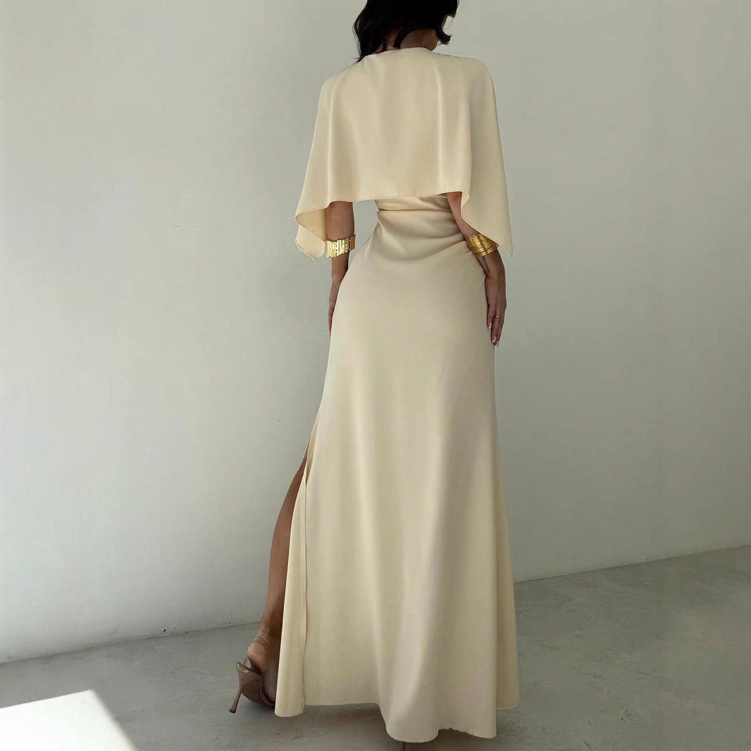 Damen Abendkleid mit Wickeldetail und Kimonoärmeln Shop Nory