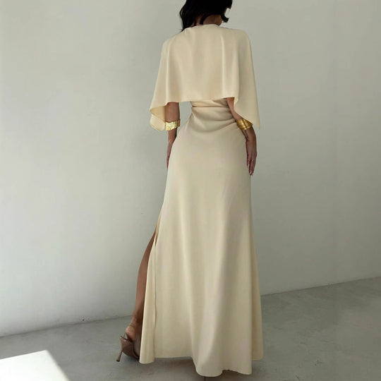 Damen Abendkleid mit Wickeldetail und Kimonoärmeln Shop Nory