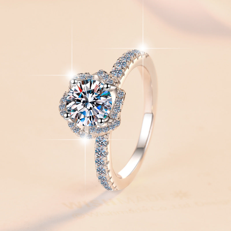 Damen filigraner Verlobungsring mit funkelndem Zirkonia und kunstvollem Design Shop Nory