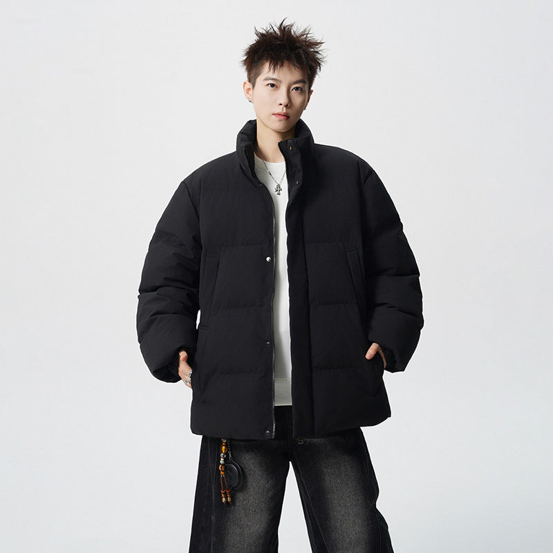 Herren Kurz geschnittene Oversize Steppjacke mit hohem Kragen Shop Nory