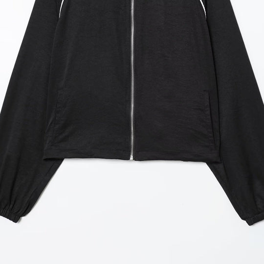 Damen Cropped Sportive Trainingsjacke mit Stehkragen und Kontrastpaspel Shop Nory