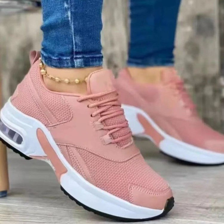 Damen Modische Chunky-Sneaker mit sichtbarem Luftkissen Keilsohle und gepolstertem Knöchelschaft Shop Nory