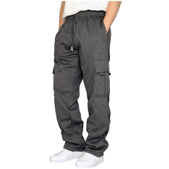 Herren heavy-duty Utility-Freizeithose mit Kordelzug, aufgesetzten Cargotaschen und relaxed Fit Shop Nory