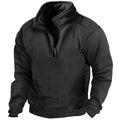 Herren Fleece-Pullover mit hohem Kragen und praktischen Reißverschluss
