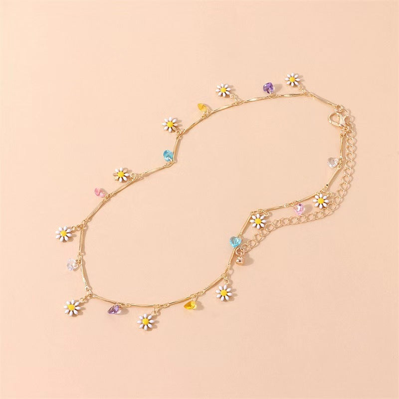 Böhmische Gänseblümchen-Anhänger-Halskette | Shop Nory