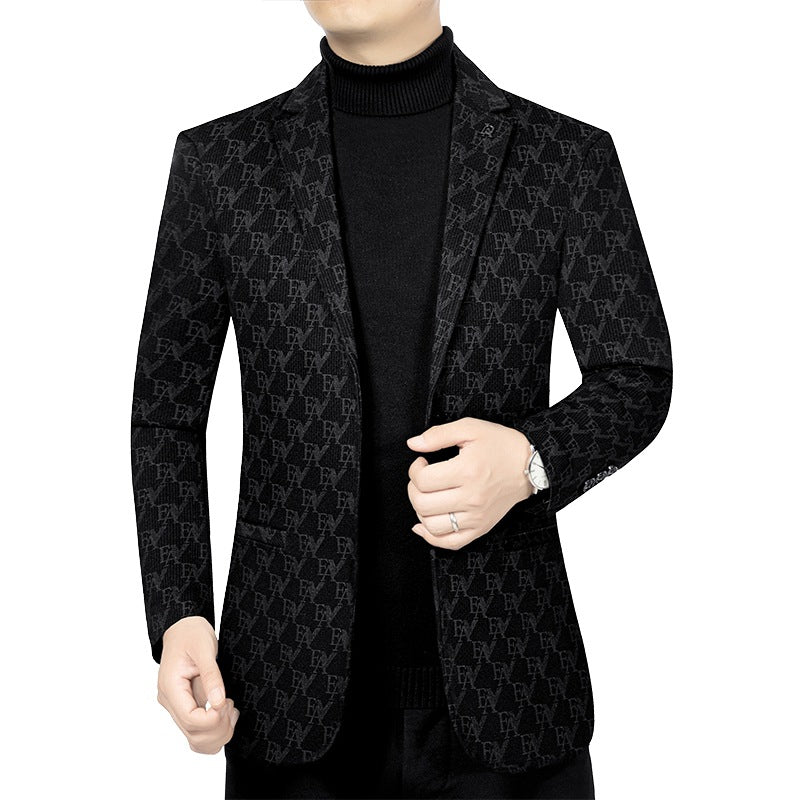 Herren Modernes Einreihiges City-Blazer mit aufgesetzten Taschen und leichter Halbfütterung Shop Nory