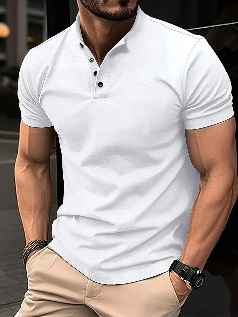 Herren Polohemd mit Knopfleiste und Kurzarm