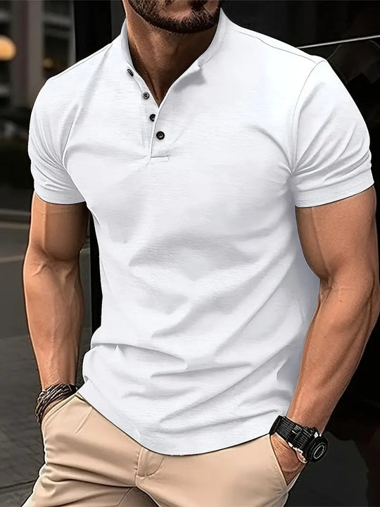 Herren Polohemd mit Knopfleiste und Kurzarm