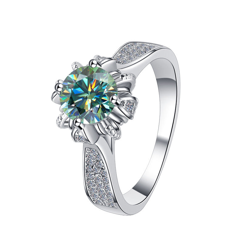 Damen Eleganter Verlobungsring mit kunstvollem Zirkonia-Besatz Shop Nory