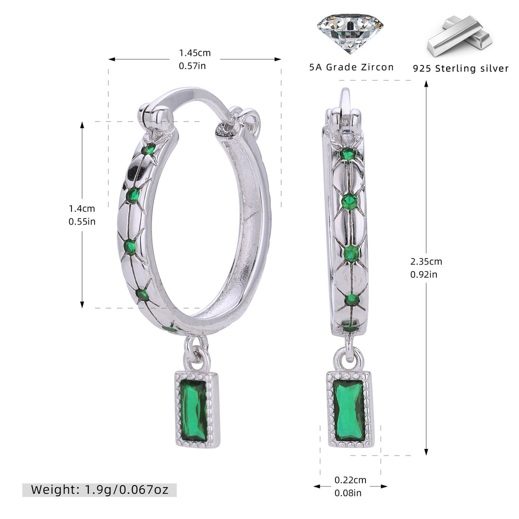 Damen Creolen mit funkelnden Zirkonsteinen und luxuriösem Design Shop Nory