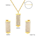 Damen Schmuckset mit elegantem Kristallanhänger und passenden Ohrsteckern Shop Nory