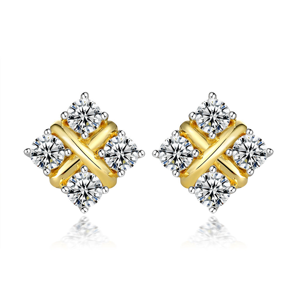 Damen Ohrstecker mit funkelnden Zirkonia und elegantem Design Shop Nory