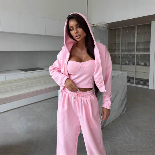 Damen lässiges Freizeitoberteil und bequeme Hose im Set