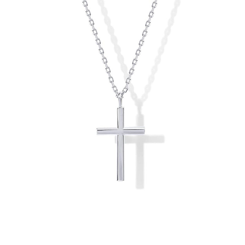 Damen Halskette mit funkelndem Kreuzanhänger aus hochwertigem Edelstahl Shop Nory