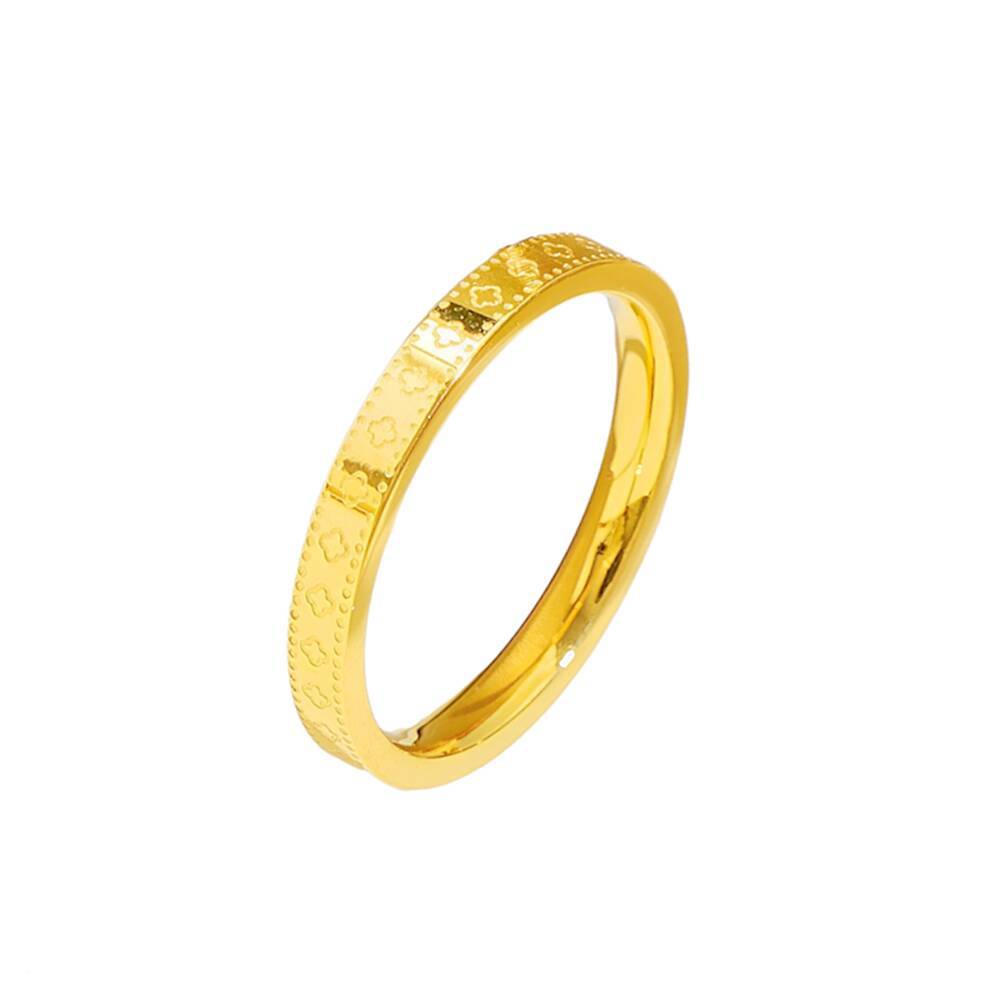 Damen Ring mit kunstvollem floralem Muster und polierter Oberfläche Shop Nory