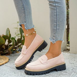 Damen Klassische Loafer mit robuster Profilsohle und gepolstertem Komfortfußbett Shop Nory
