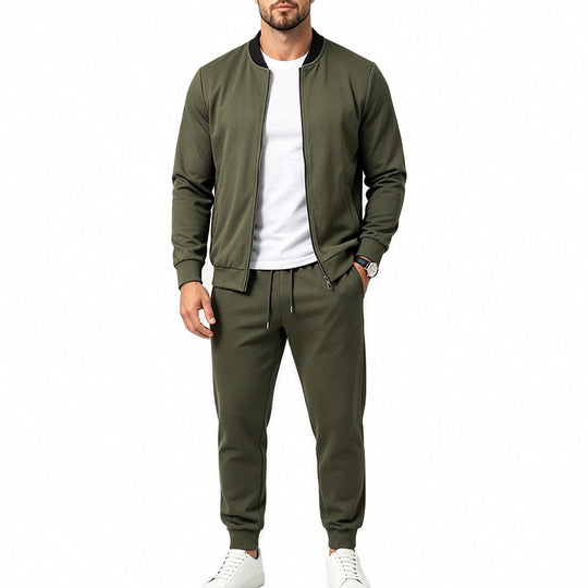 Herren Sportives Freizeit-Trainingsset mit Bomberjacke und tapered Jogginghose Shop Nory
