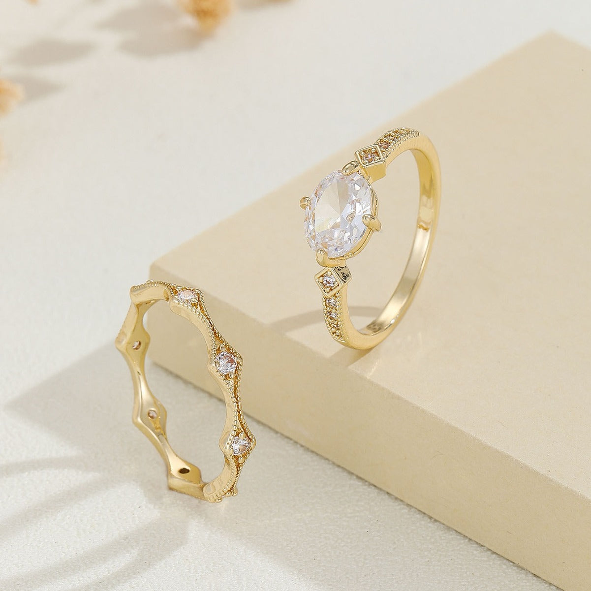 Damen Ringset mit funkelndem Design Shop Nory