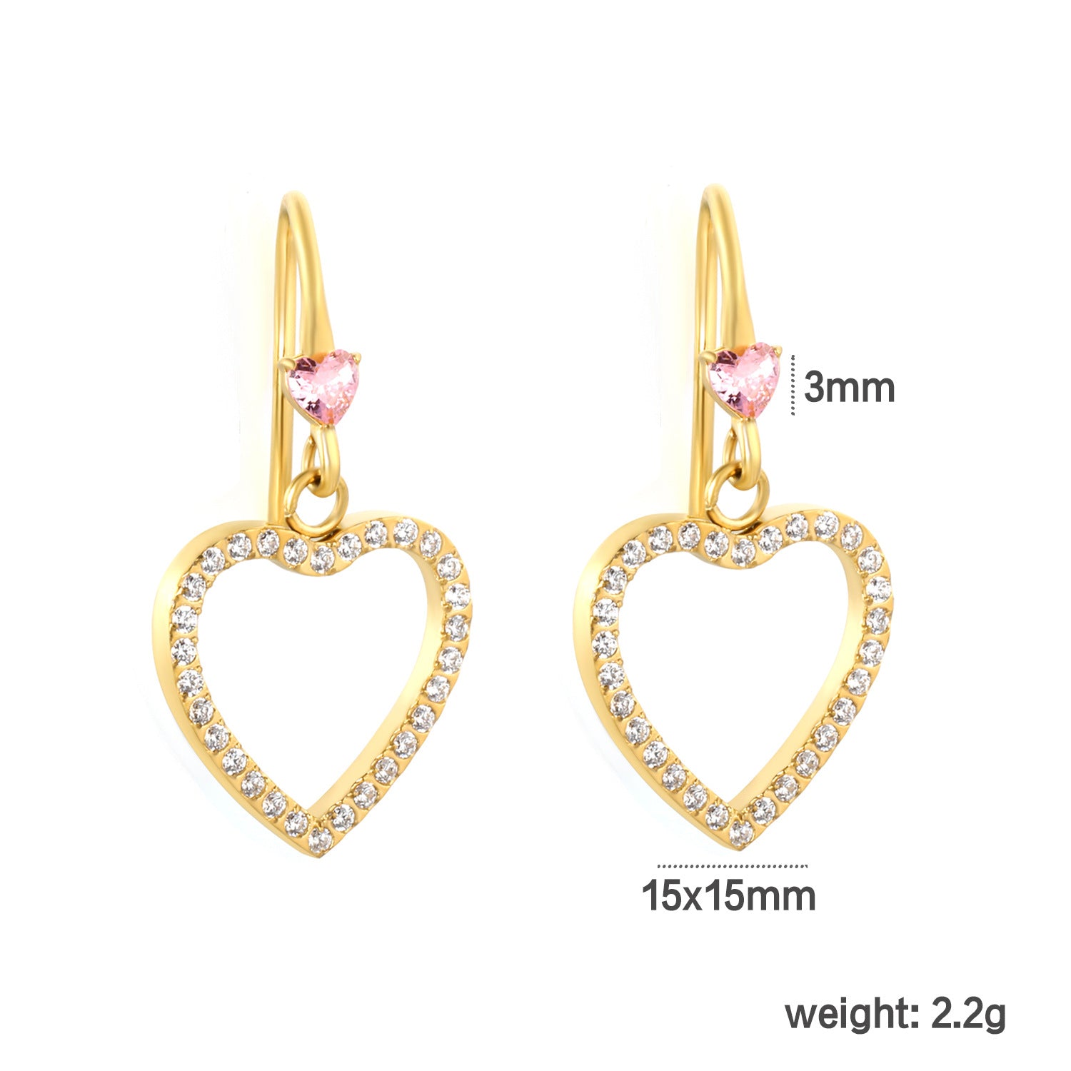 Damen Hängende Ohrringe mit langen Fransen aus goldfarbenem Edelstahl Shop Nory