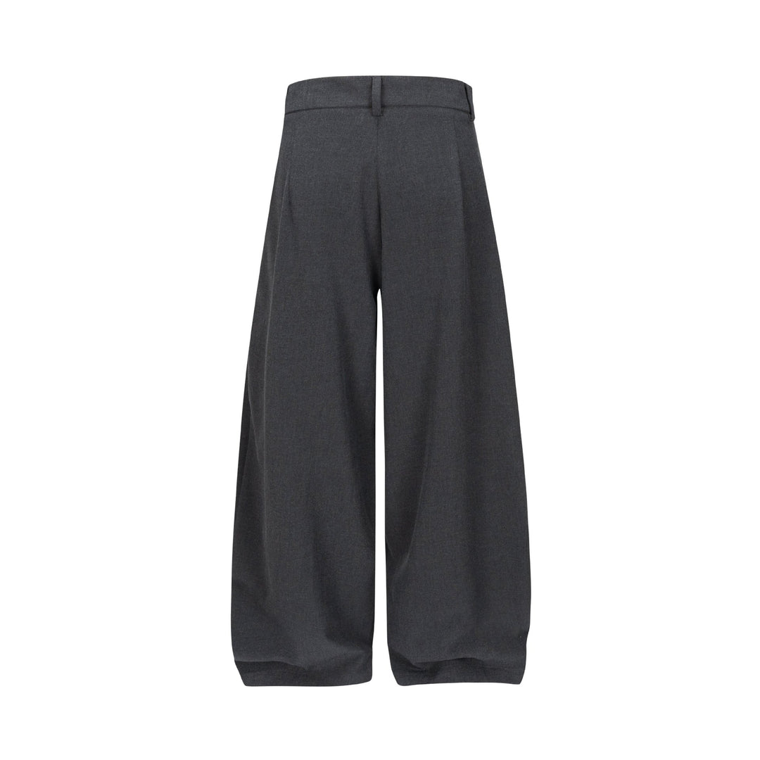 Damen Hochtaillierte weite Plissee-Hose mit Bügelfalte und Gürtelschlaufen Shop Nory