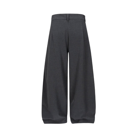 Damen Hochtaillierte weite Plissee-Hose mit Bügelfalte und Gürtelschlaufen Shop Nory
