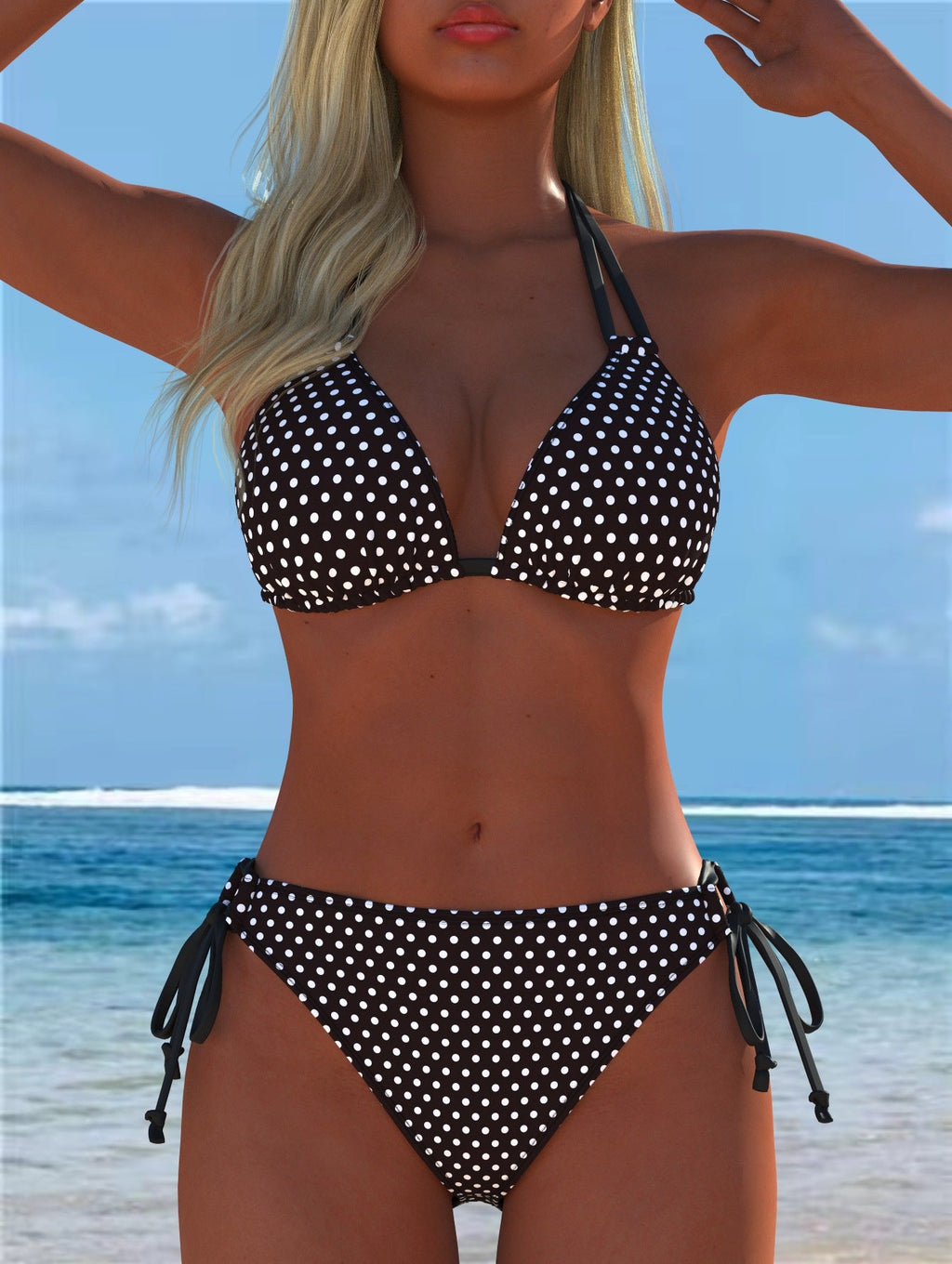 Damen Bikini-Set mit verspieltem Schnitt und trendigem Mustermix Shopnory