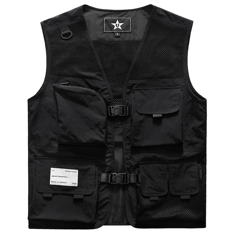 Herren Multifunktionale Einsatzweste mit Mesh-Rücken, modularer Taschenaufteilung und Klickverschlüssen Shop Nory