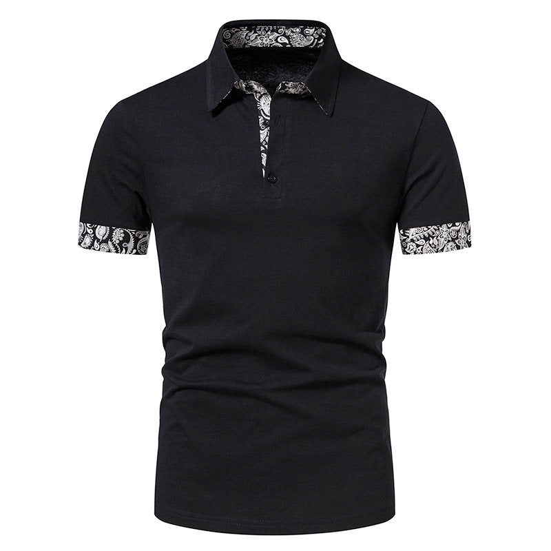 Herren Poloshirt mit modernem Paisleymuster und sportlichem Schnitt