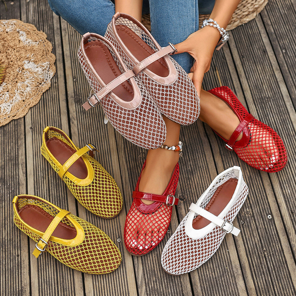 Damen Netzschuhe mit elegantem Riemen
