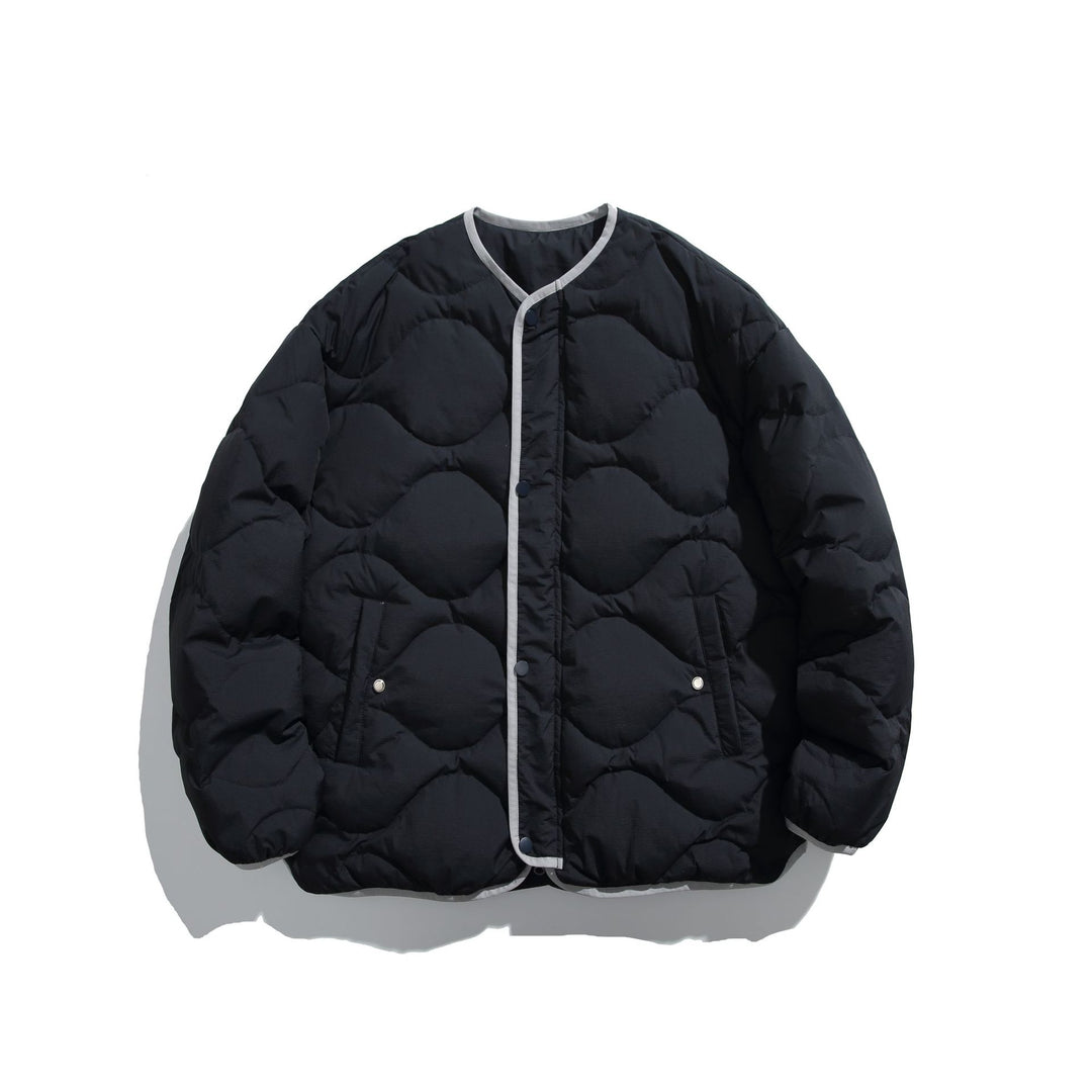 Unisex Boxy gesteppte Liner‑Jacke im Oversize‑Stil mit Rundhalsausschnitt Shop Nory