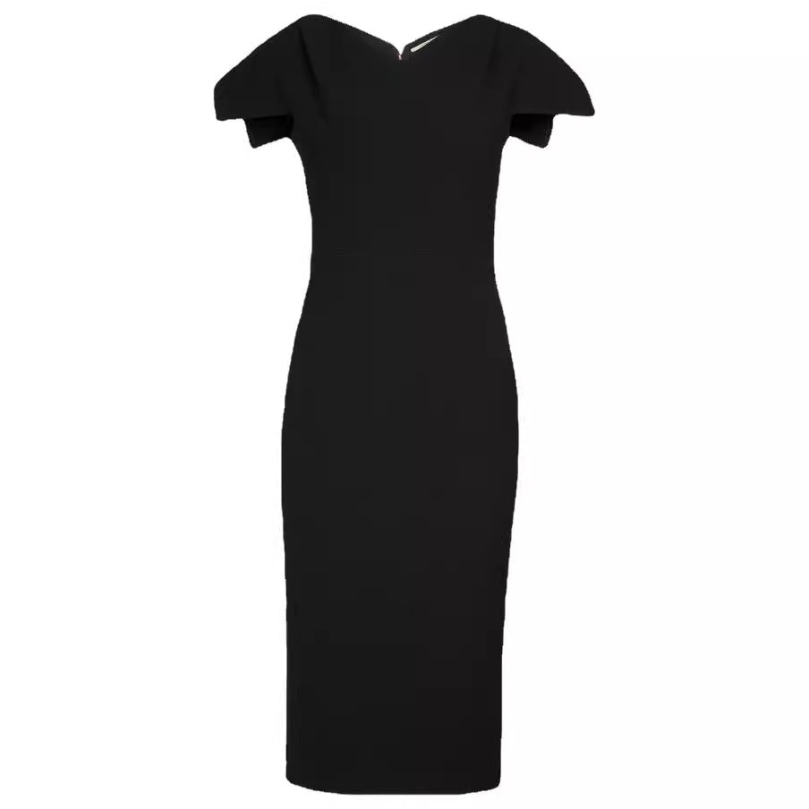 Damen Schlichtes Etuikleid mit taillierter Silhouette und strukturierten Schulterklappen Shop Nory