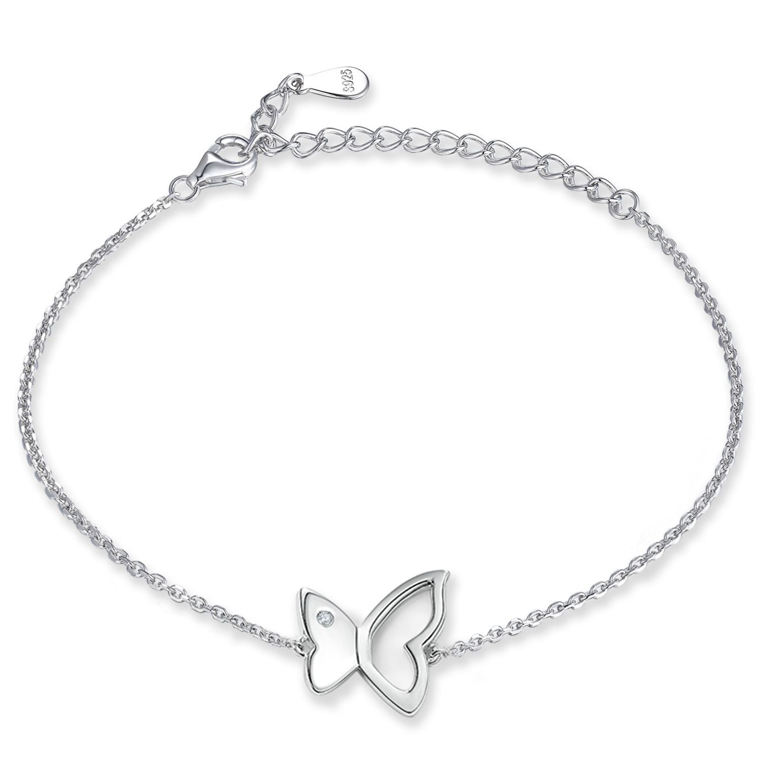 Damenarmband mit funkelndem Zirkonia und modernem Wellenmuster Shop Nory
