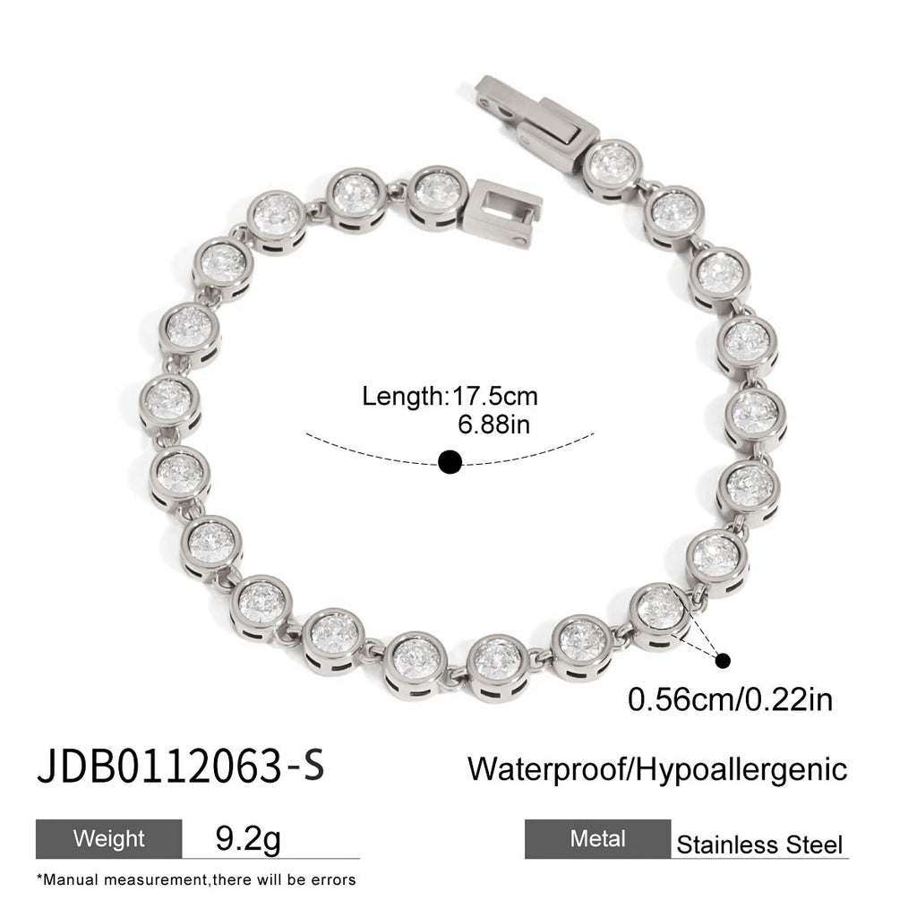 Damen Armband mit funkelnden Zirkonia und hypoallergener Edelstahlverarbeitung Shop Nory