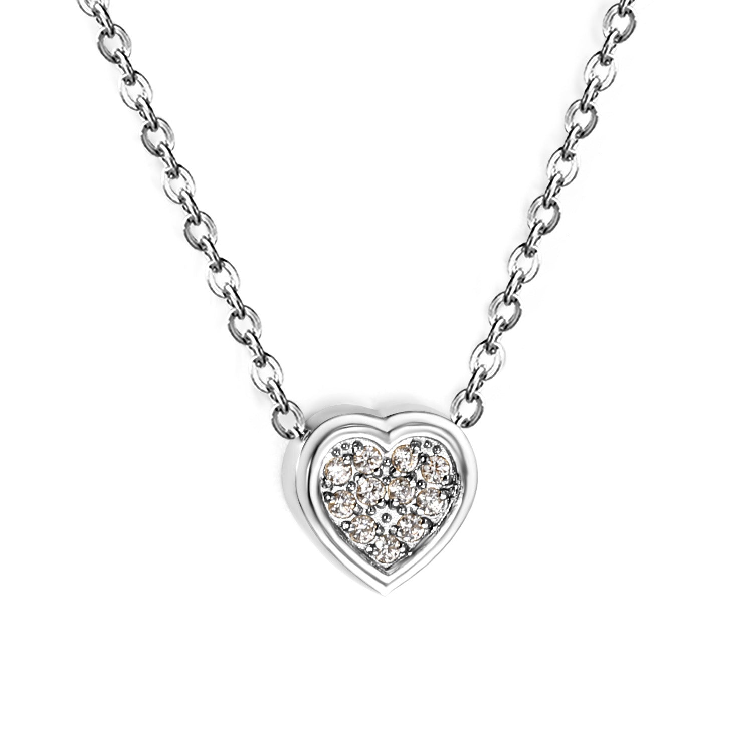 Damen elegante Halskette mit funkelndem Zirkonia-Anhänger Shop Nory