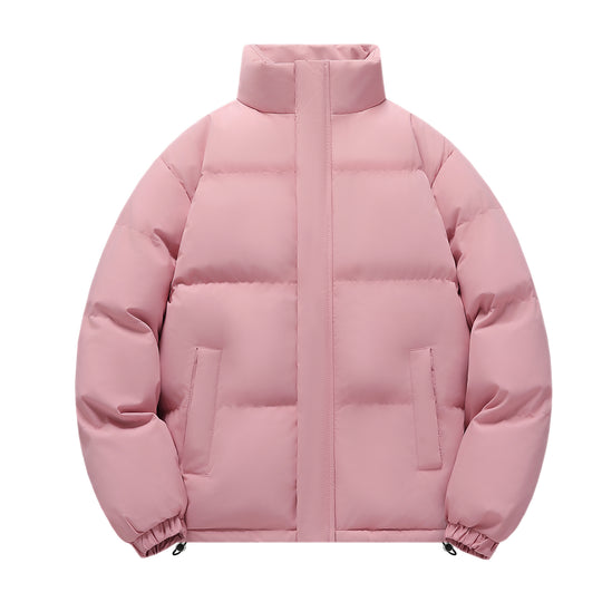 Herren Kurz geschnittene stark wattierte Steppjacke mit hohem Stehkragen und Kordelzugsaum Shop Nory