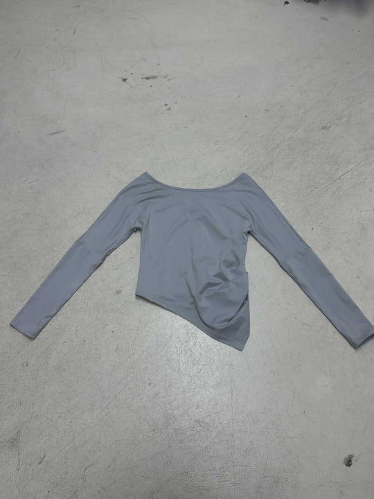 Damen nan asymmetrisches Off-Shoulder Langarmshirt mit seitlicher Raffung und schräger Saumlinie Shop Nory