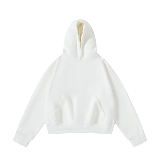 Unisex schwerer Oversize-Kapuzenpullover mit doppellagiger Kapuze Kängurutasche und breitem Rippbund Shop Nory