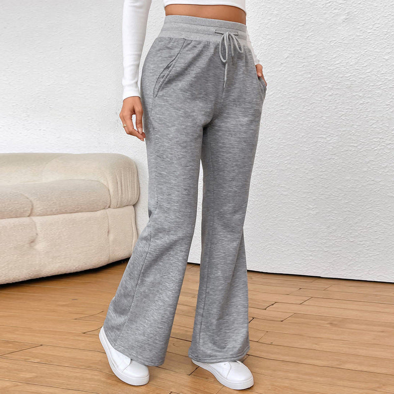 Damen ausgestellte Jogginghose mit hohem Bund und Kordelzug Shop Nory