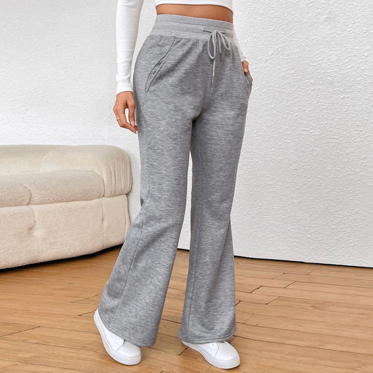 Damen ausgestellte Jogginghose mit hohem Bund und Kordelzug Shop Nory